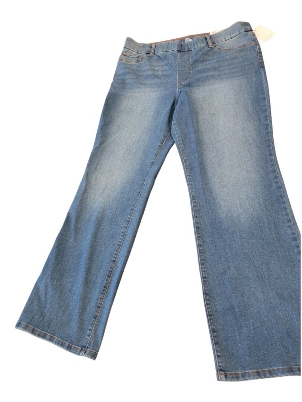 Kim Rogers Pull On Bootcut Tummy Control Herrin Wash Blue Jeans - Picture 2 of 11